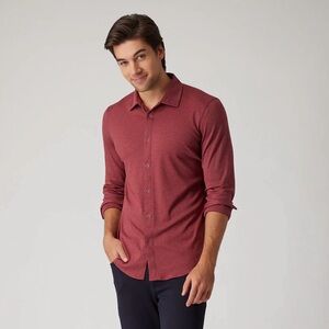 Raffi Men’s The Marquee Button Down Long Sleeve Shirt Size L Sienna Red